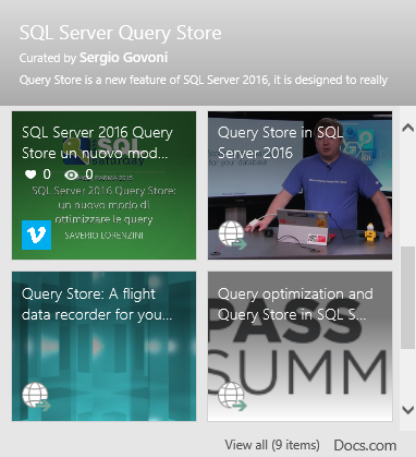 SQL Server 2016 Query Store (docs.com)